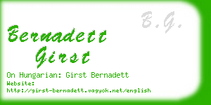 bernadett girst business card